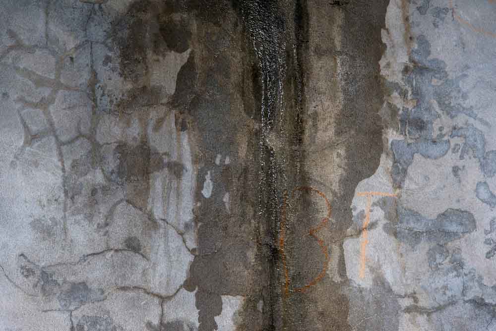 slab leak with a visible water leak